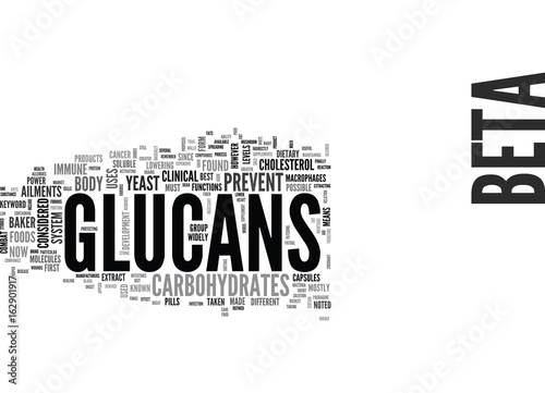 BETA GLUCANS TEXT WORD CLOUD CONCEPT