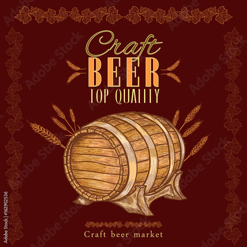 Craft beer design for labels, banner, sticker