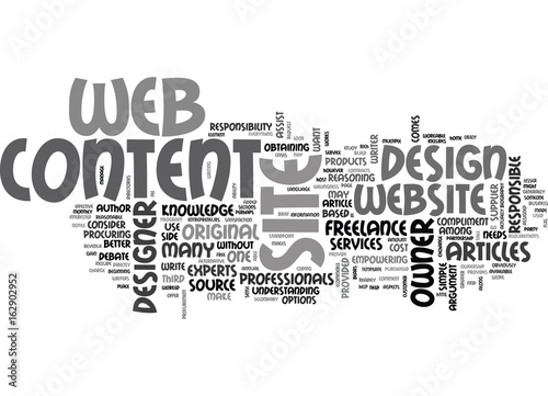 WEB DESIGN CONTENT PROCUREMENT TEXT WORD CLOUD CONCEPT