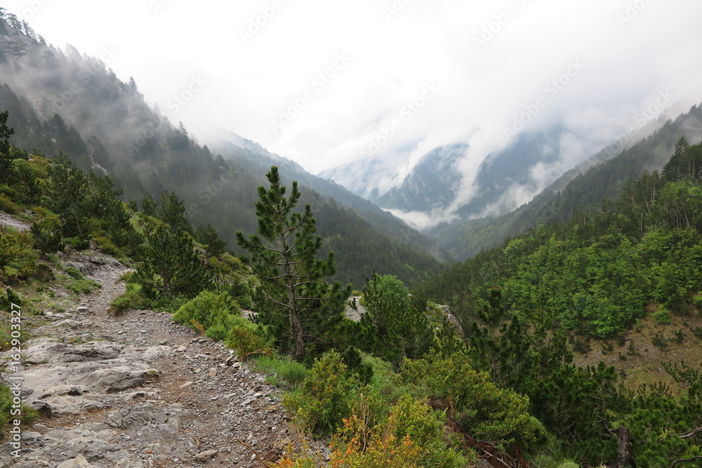 Fototapeta premium abstieg vom olymp