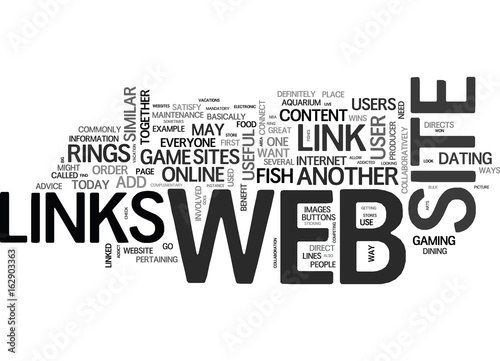 WEB LINKS TEXT WORD CLOUD CONCEPT