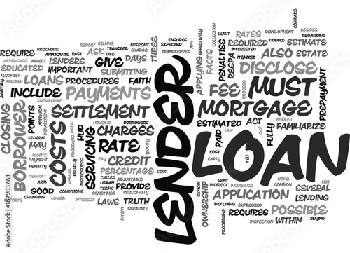 WHAT ARE BAD CREDIT MORTGAGES TEXT WORD CLOUD CONCEPT