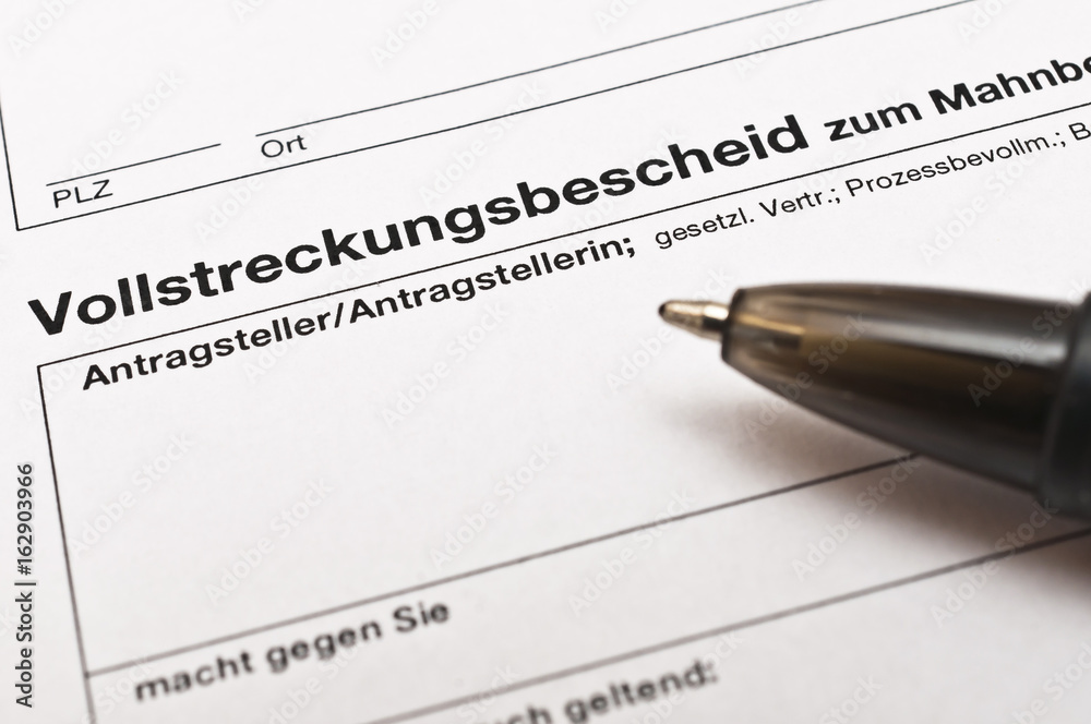 Vollstreckungsbescheid zum Mahnbescheid