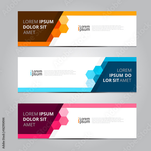 Vector abstract design banner template.