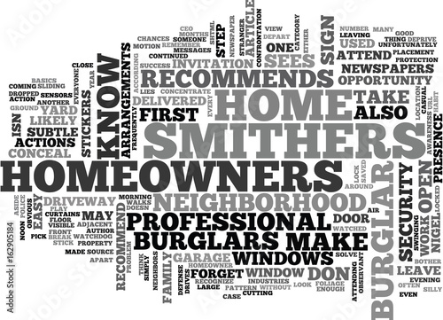 WHAT BURGLARS KNOW THAT YOU SHOULD KNOW TEXT WORD CLOUD CONCEPT