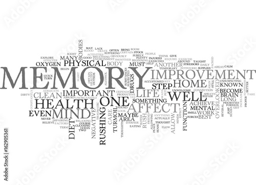 WHAT CAN I DO FOR MEMORY IMPROVEMENT TEXT WORD CLOUD CONCEPT