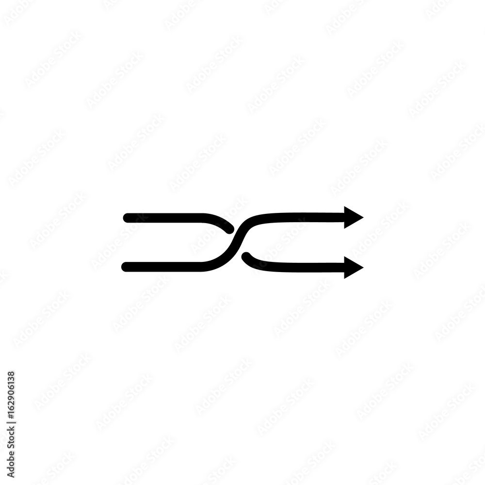 Mix Arrows Horizontal vector icon. Style is stroke icon symbol, white color, dark blue background. Mix Arrows Horizontal vector icon. Style is stroke icon symbol, white color, dark blue background.