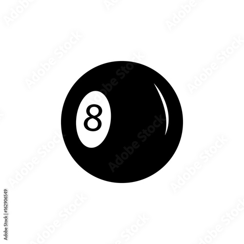 billiards ball icon. vector illustration photo