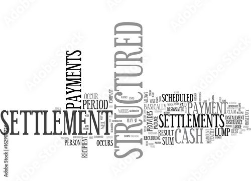 WHAT IS A CASH STRUCTURED SETTLEMENT TEXT WORD CLOUD CONCEPT