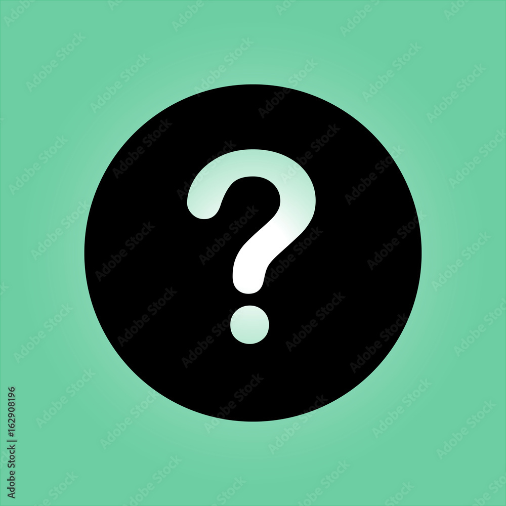 Question mark sign icon. Help symbol. FAQ sign. Flat design style. Question mark sign icon. Help symbol. FAQ sign. Flat design style.
