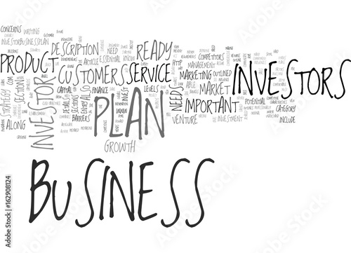 WHAT IS AN INVESTOR READY BUSINESS PLAN TEXT WORD CLOUD CONCEPT