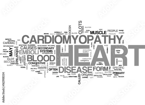 WHAT IS CARDIOMYOPATHY TEXT WORD CLOUD CONCEPT