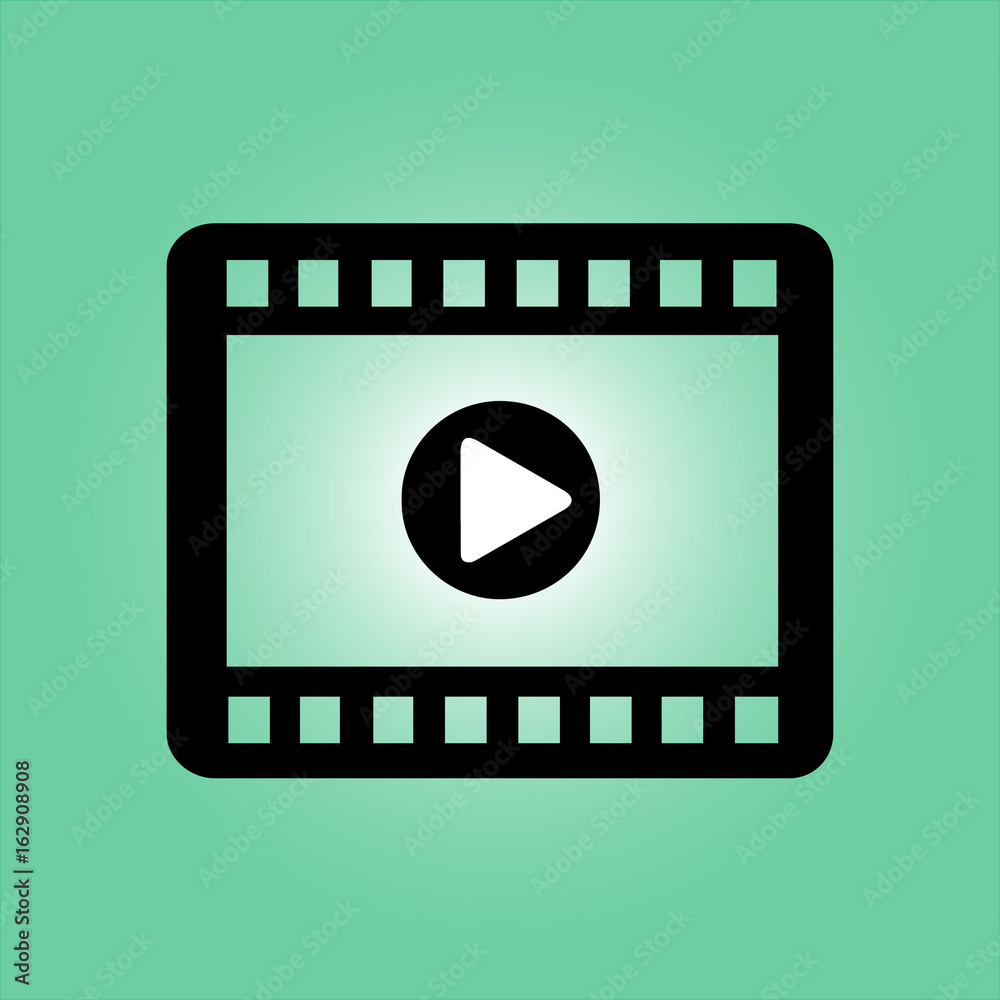 Video icon. Flat design style. Movie premiere. Live video Calendar. Video icon. Flat design style. Movie premiere. Live video Calendar.