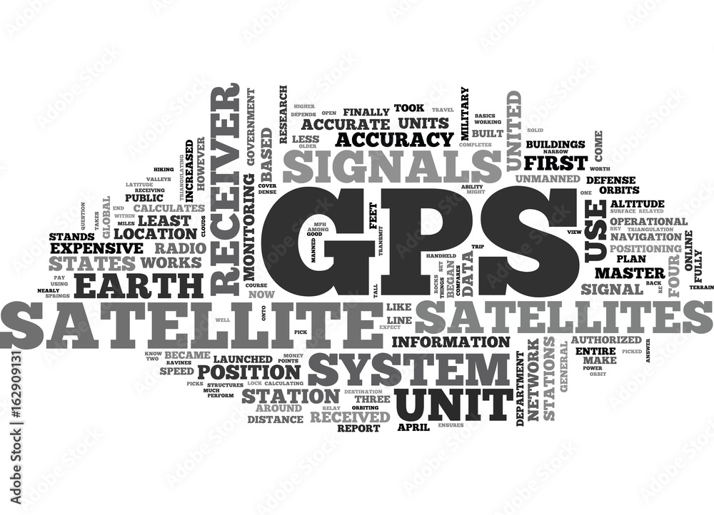 WHAT IS GPS TEXT WORD CLOUD CONCEPT Stock Vector | Adobe Stock