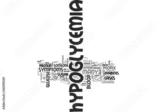 WHAT IS HYPOGLYCEMIA TEXT WORD CLOUD CONCEPT