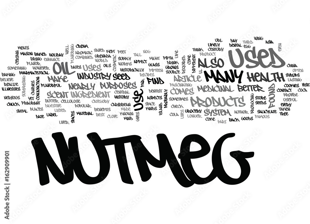 what-is-nutmeg-and-what-can-it-do-for-me-text-word-cloud-concept-stock