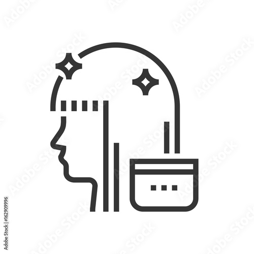 Hair treatment mask icon