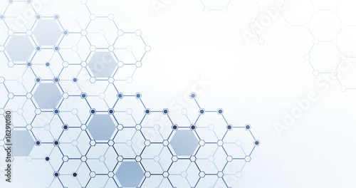 Abstract technology particle. Virtual molecule background. Computer generated for business solution and presentation