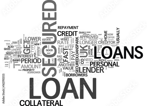 WHAT IS SECURED LOANS UK TEXT WORD CLOUD CONCEPT