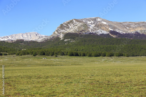 Campo Felice Plateau in Abruzzo, Italy