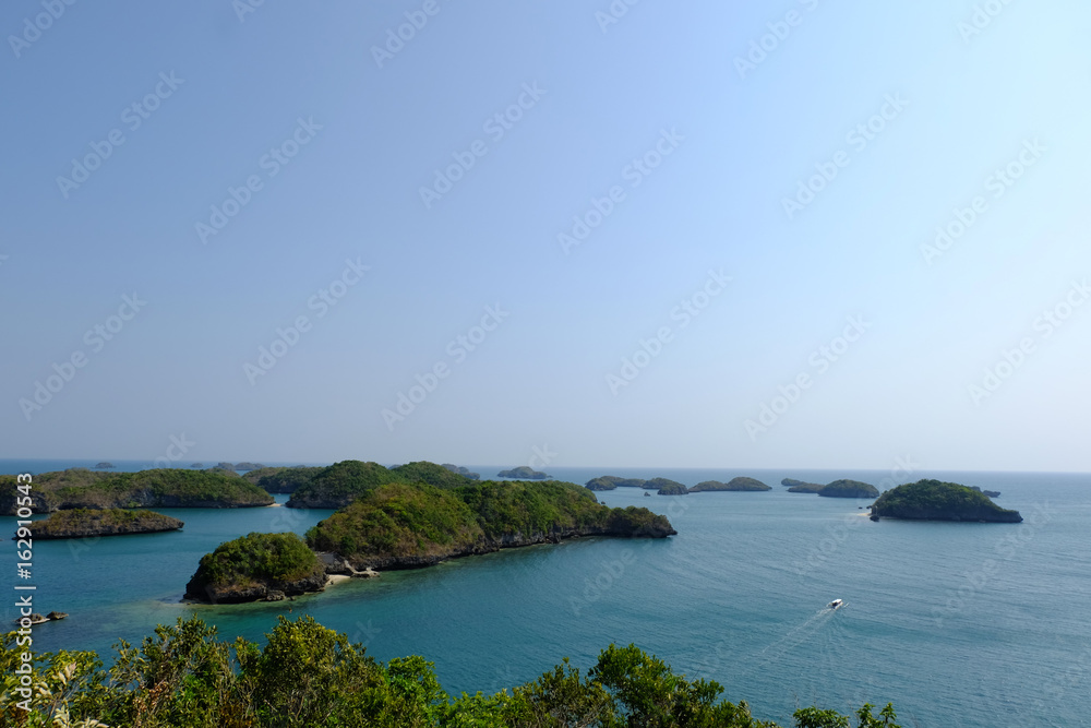 Scenery view of Hundred island in Pangasinan, Philippines