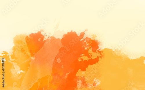 Abstract Water Color,Orange paint