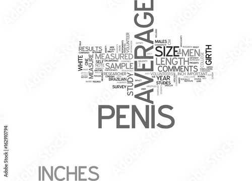 WHAT IS THE AVERAGE PENIS SIZE TEXT WORD CLOUD CONCEPT