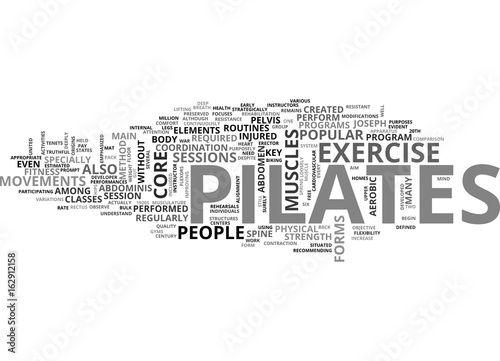 WHAT PILATES IS TEXT WORD CLOUD CONCEPT