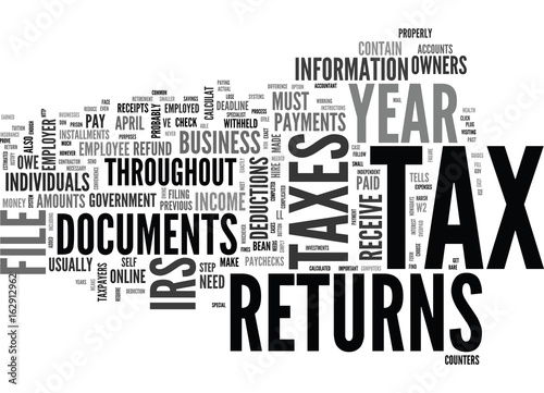 WHAT S SO SPECIAL ABOUT TAX RETURNS TEXT WORD CLOUD CONCEPT