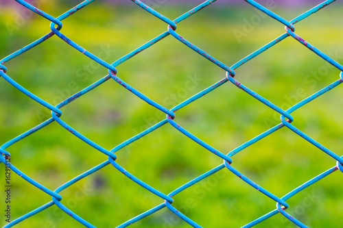Blue metal mesh