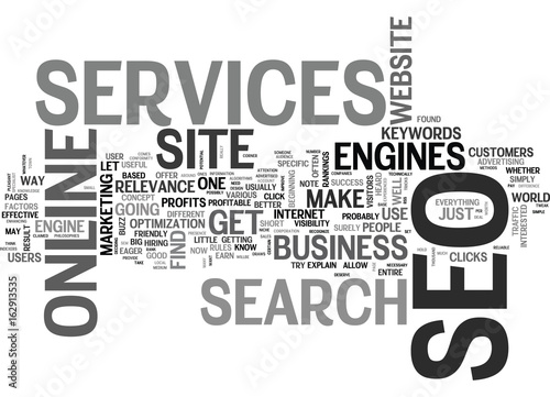 WHAT SEO SERVICES CAN DO FOR YOUR ONLINE BUSINESS TEXT WORD CLOUD CONCEPT