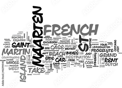 WHAT TO DO ST MAARTEN ISLAND TEXT WORD CLOUD CONCEPT