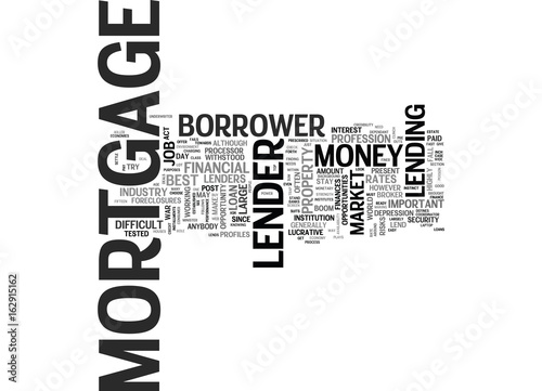 WHAT TO LOOK FOR FROM MORTGAGE LENDERS TEXT WORD CLOUD CONCEPT