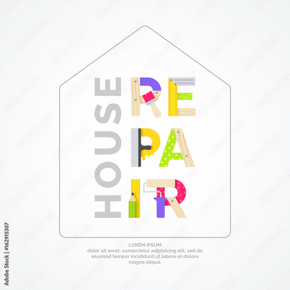Hand tools for home renovation and construction. Building and house repair. vector illustration. Hand tools for home renovation and construction. Building and house repair. vector illustration.