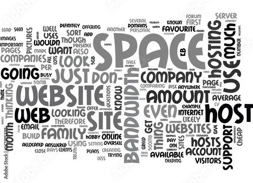 WHAT TO LOOK FOR IN A WEB HOST TEXT WORD CLOUD CONCEPT