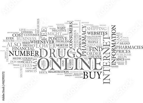 WHAT TO REMEMBER WHEN YOU BUY DRUGS ONLINE TEXT WORD CLOUD CONCEPT