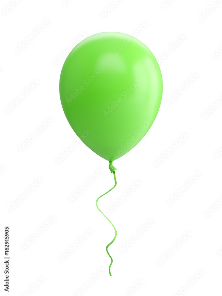 3D Rendering green Balloon Isolated on white Background 3D Rendering green Balloon Isolated on white Background