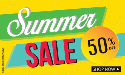 summer sale banner promotion discount background design illustration vector © rawstudios