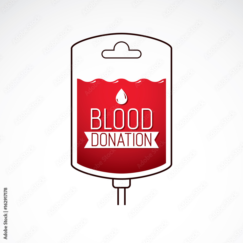 Vector illustration of blood dropper prepared for blood donation. Blood transfusion metaphor, medical care emblem. Vector illustration of blood dropper prepared for blood donation. Blood transfusion metaphor, medical care emblem.