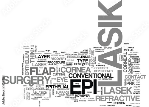 WHAT YOU NEED TO KNOW ABOUT EPI LASIK TEXT WORD CLOUD CONCEPT