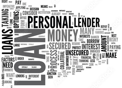 WHAT YOU NEED TO KNOW ABOUT UK PERSONAL LOANS TEXT WORD CLOUD CONCEPT