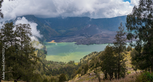 Mount Rinjani crater Lombok island  Indonesia