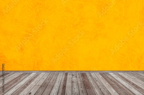 Vintage interior with orange concrete wall