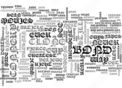 WHATEVER HAPPENED TO JAMES BOND TEXT WORD CLOUD CONCEPT photo