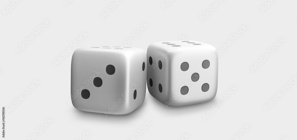 2 dices 3d rendering 2 dices 3d rendering
