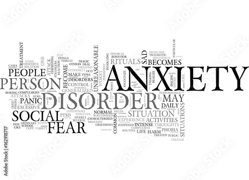 WHEN ANXIETY BECOMES A DISORDER TEXT WORD CLOUD CONCEPT