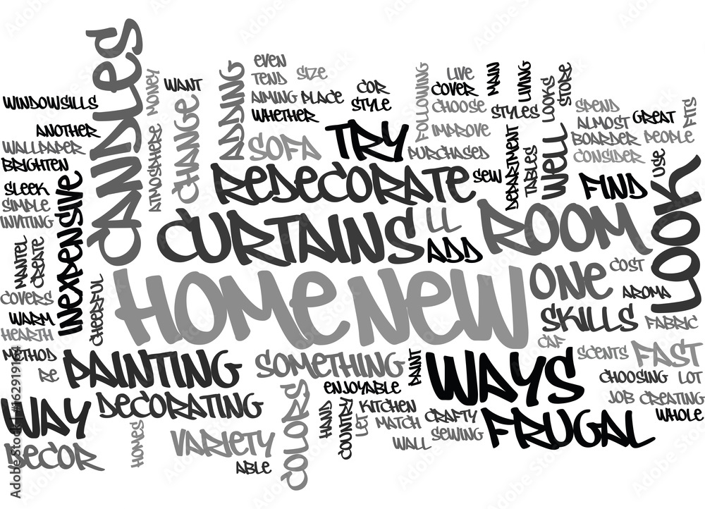 Fotografie WHEN IT COMES TO OUR HOME TEXT WORD CLOUD CONCEPT