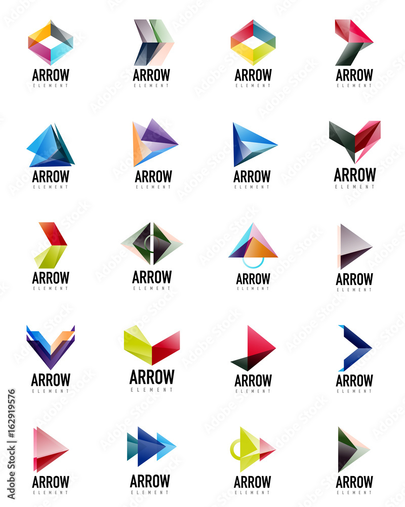 Vector arrow geometric design logo Vector arrow geometric design logo