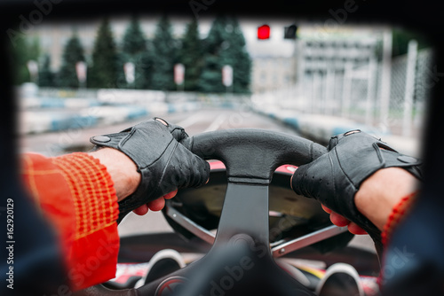 Karting driver, view through the eyes of the racer © Nomad_Soul