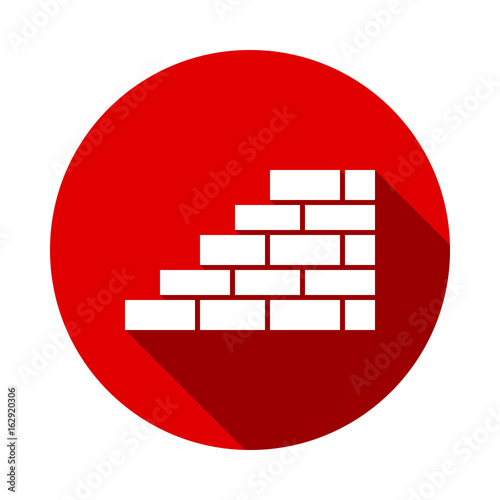 Wall Icon in trendy flat style isolated on grey background. Wall brick symbol for your web site design, logo, app, UI. Vector illustration, EPS10.